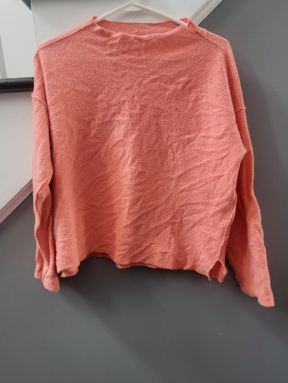 Eileen Fisher Boiled Wool Sweater Women's Small Neck Boxy Oversized